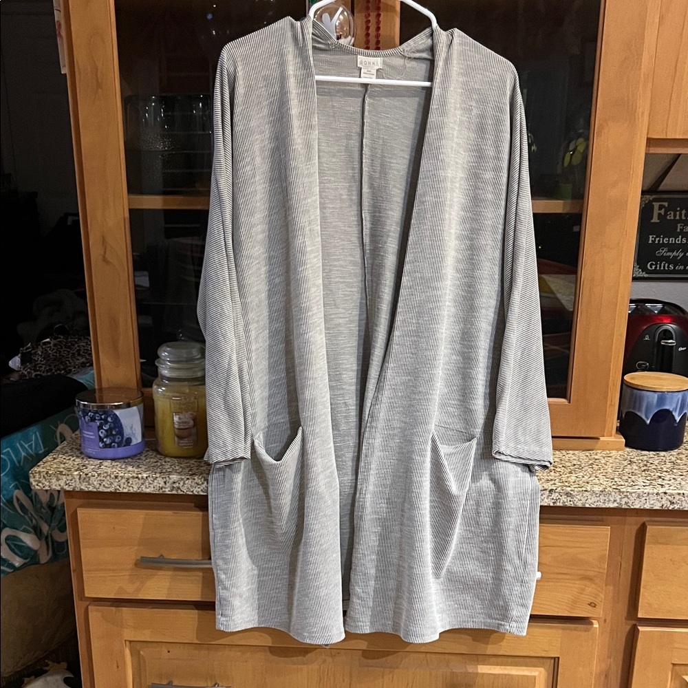 Prima Donna Light Gray Open Front Cardigan